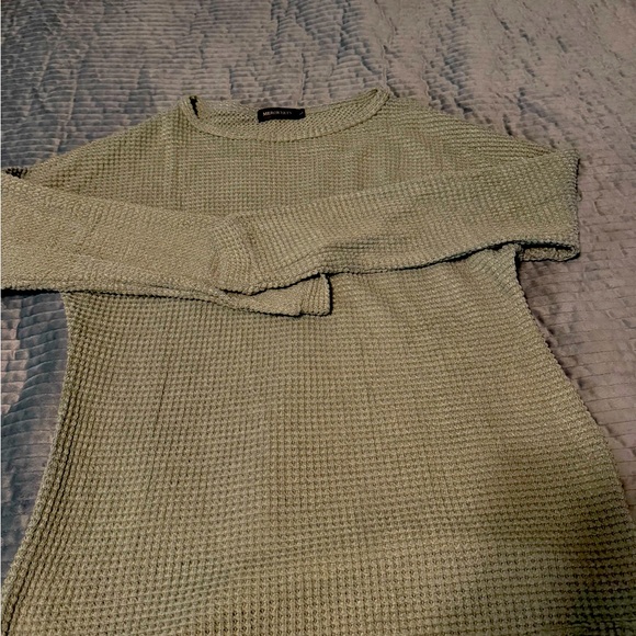 Large green waffle print top - Picture 1 of 2